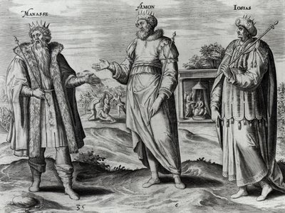 Manasseh (697-642 BC) Amon (642-640 BC) and Josiah (640-609 BC) by Dutch School